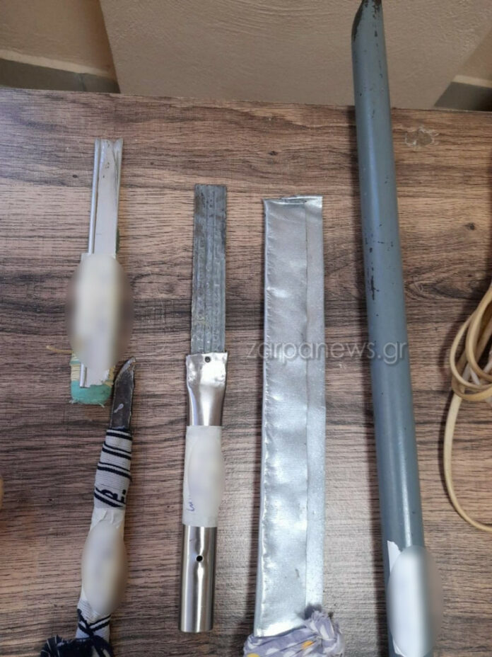 Κρήτη: Δείτε τα αυτοσχέδια όπλα που βρέθηκαν μετά από έλεγχο στις φυλακές Αγιάς