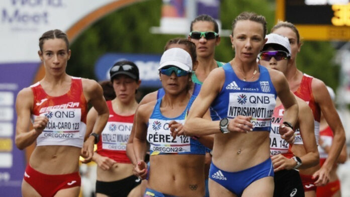 Ντρισμπιώτη: «Λύγισε» στην ανάκρουση του εθνικού ύμνου για το χρυσό στα 35 χλμ βάδην