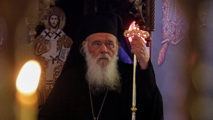 Ο Αρχιεπίσκοπος Ιερώνυμος στον Ι.Ν. Κοιμήσεως Θεοτόκου Ταύρου