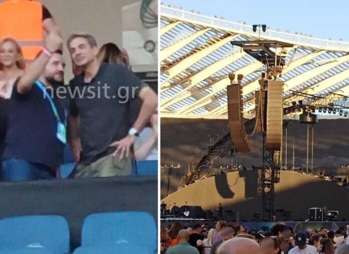 Ο Κυριάκος Μητσοτάκης στη συναυλία των Coldplay