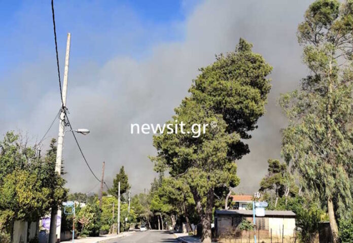 Ένας νεκρός από ανακοπή καρδιάς στη φωτιά στη Σταμάτα