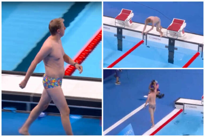 Ολυμπιακοί Αγώνες 2024: Βούτηξε στην πισίνα για να βγάλει ένα σκουφάκι και γνώρισε την αποθέωση