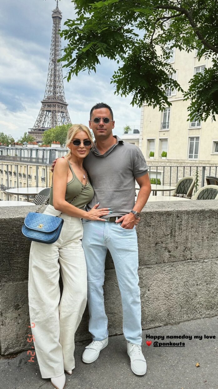 H Κατερίνα Καινούργιου ευχήθηκε τρυφερά στον σύντροφό της Παναγιώτη Κουτσουμπή για την γιορτή του