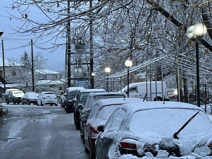 Μαγευτικές εικόνες από τη χιονισμένη Χρυσομηλιά