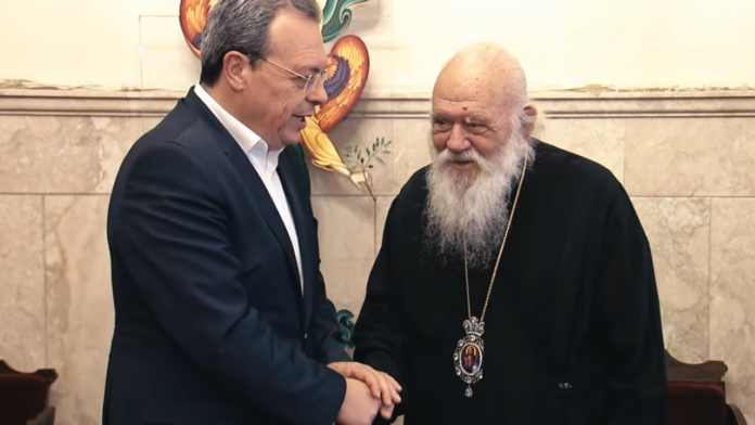 Σωκράτης Φάμελλος: Συναντήθηκε με τον Αρχιεπίσκοπο Αθηνών και Πάσης Ελλάδος